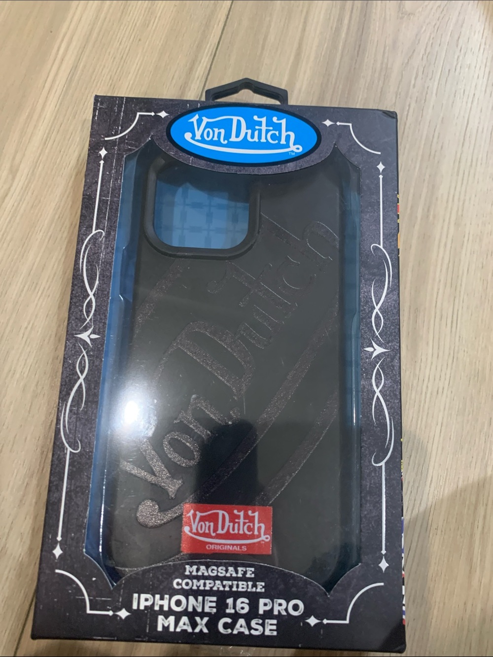 Von Dutch Black iPhone 16 Pro Max MagSafe Case with Red Logo